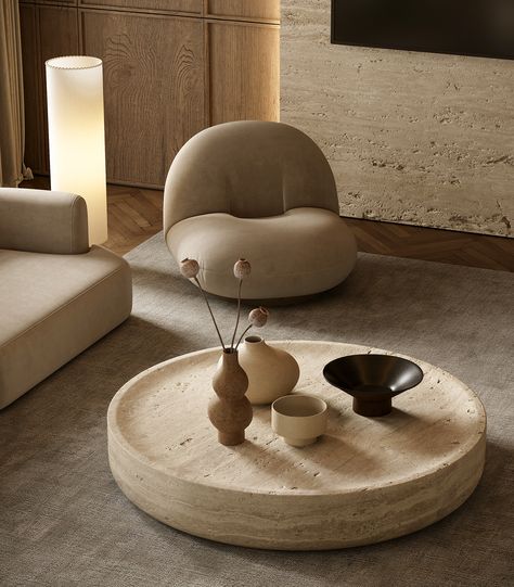 Residence in Italy on Behance Zen Contemporary Interior, Japan Home Interior, Zen House Interior, Zen Interior Design, Zen Furniture, Zen Interiors, Luxurious Furniture, Solfege, Artistic Furniture