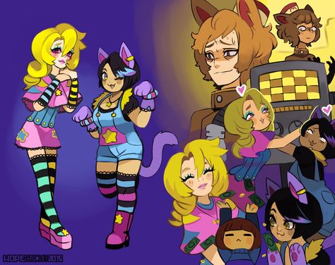 Bratty & Catty Gijinkas + Burgerpants by hopebiscuit Catty And Bratty, Burgerpants Undertale, Undertale Hearts, Papyrus And Sans, Chara Undertale, Undertale Deltarune, Undertale Aus, Toby Fox, Cat Tail