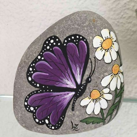 Rock Flowers, Painted Rock Animals, Rock Painting Ideas, Stone Art Painting, Painted Rocks Craft, Painted Rocks Diy, Rock Painting Ideas Easy, Rock Painting Patterns, Paint Rock