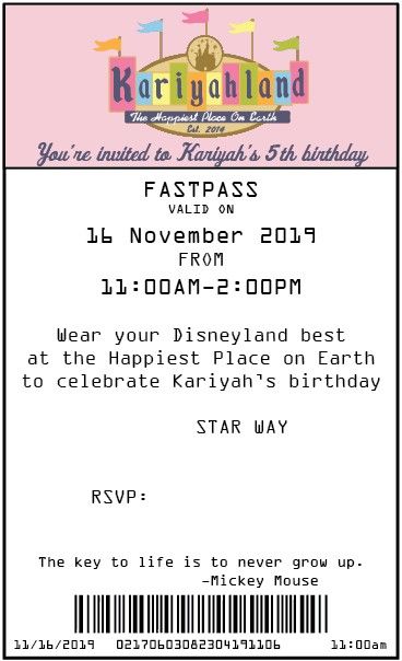 2nd Disney Birthday, Disneyland Ticket Invitation, Disney World First Birthday Party, Disneyland Theme Birthday Party Invitation, Disneyland Birthday Party Invitations, Disneyland 3rd Birthday, Disneyland Theme Invitation, Vintage Disney World Party, Disney Birthday Party Invitations