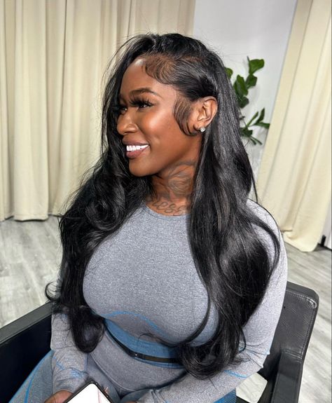 Middle Part Clip Ins, Side Part Sew In With Layers, U Part Wig With Leave Out Hairstyles, 16 Inch Sew In Weave, 30 Inch Middle Part, Middle Part Hairstyles For Black Women, Clip In Hairstyles For Black Women, Quick Weave With Closure, Deep Side Part Sew In