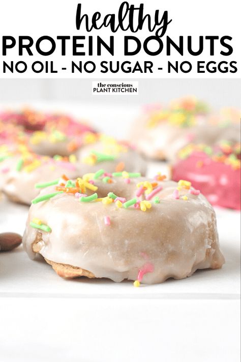 Low Calorie Donuts, High Protein Donuts, Baked Donuts Recipe, Sugar Free Donuts, Protein Donuts Recipe, High Protein Yogurt, Calorie Breakfast, Donut Calories, Low Calorie Protein