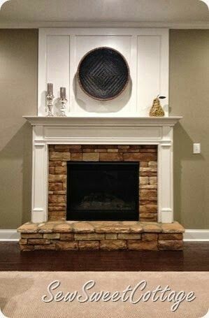 Fireplace remodel idea 2 Brick Fireplace Makeover Ideas Modern, Fireplace Makeover Slanted Ceiling, Change Fireplace, Board And Batten Fireplace, Fireplace Construction, Diy Board And Batten, Fireplace Redo, Fireplace Update, Faux Fireplace