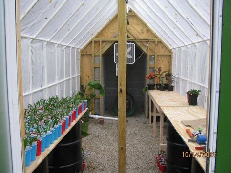 Receive wonderful tips on ”greenhouse heating”. They are actually on call for you on our site. Stove In Greenhouse, Heated Greenhouse, Greenhouse Heating, Wood Burning Furnace, Wood Burner Stove, Concrete Room, Potted Fruit Trees, Barrel Stove, Small Wood Stove