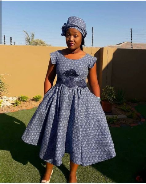 Tswana Traditional Attire, Shweshwe Dresses For Makoti, Seshweshwe Dresses, Tswana Traditional Dresses, Sotho Traditional Dresses, Ankara Shirt, Men Native, Ankara Trousers, South African Traditional Dresses