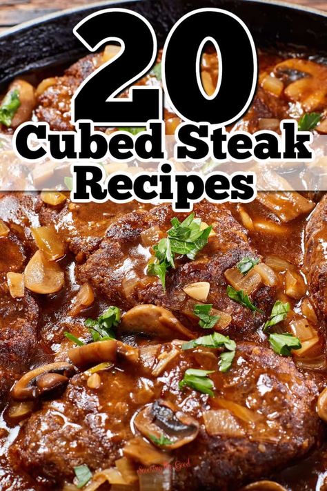 Cuban Cube Steak Recipes, Minutes Steak Recipes, Beef Steak Cubes Recipe, Easy Steak Meals For Dinner, Healthy Minute Steak Recipes, Meals With Cubed Beef, Delicious Meat Recipes, Cube Steak Meat Recipes, How To Make Cubed Steak