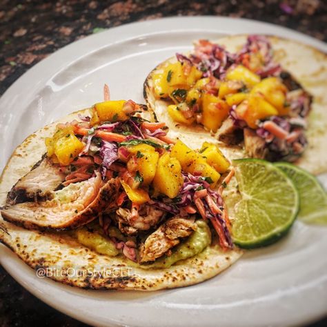 Jerk Pork Tacos, Jerk Fish Tacos, Jerk Chicken Tacos, Mango Tacos, Jerk Chicken Marinade, Student Meals, Tropical Dinner, Lime Slaw, Gourmet Tacos