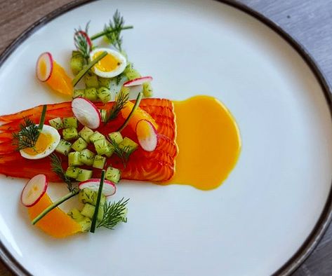 Gravlax Plating, Best Greek Chicken, Swedish Cuisine, Rick Stein, Mushy Peas, Great British Chefs, Cook Healthy, Healthy Salmon, Chicken Pie