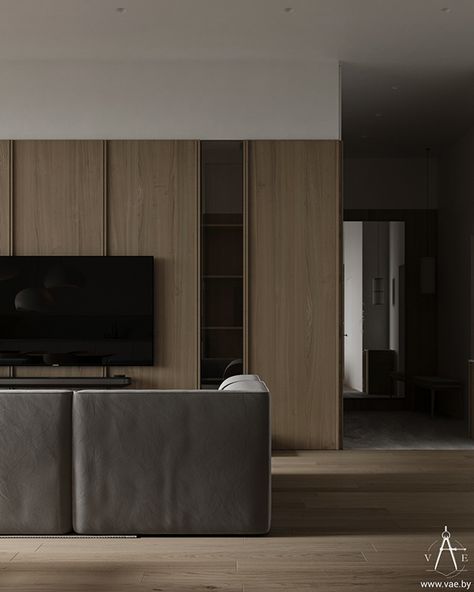 O | YAMA on Behance Tv Feature Wall, Japandi Living, Tv Wall Design, Apartment Plans, Home Design Living Room, Minimalist Interior Design, Living Room Tv Wall, Contemporary Bedroom, Living Room Tv