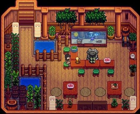 Stardew Valley Layout, Stardew Valley Tips, Stardew Valley Farms, Star Valley, Stardew Valley Fanart, Basement Layout, Farm Layout, Basement House, Star Wars Tattoo