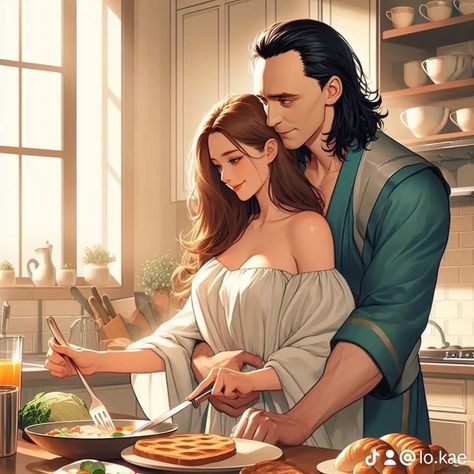 Sigyn Marvel, Mariachi Outfit, Rogue Comics, Coffee Pancakes, Loki And Sigyn, Marvel Vision, Loki Imagines, Fantasy Art Couples, Dr Marvel