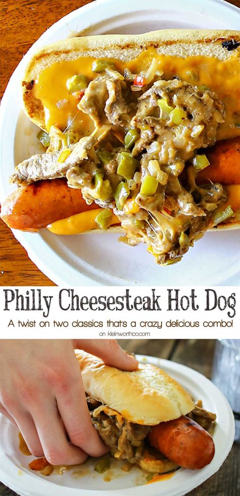 Best Philly Cheesesteak Recipe, Easy Family Dinner Ideas, Grilled Hot Dogs, Philly Cheesesteak Recipe, Best Philly Cheesesteak, Philly Cheese Steak Recipe, Grilling Hot Dogs, Cheesesteak Recipe, Chili Dog