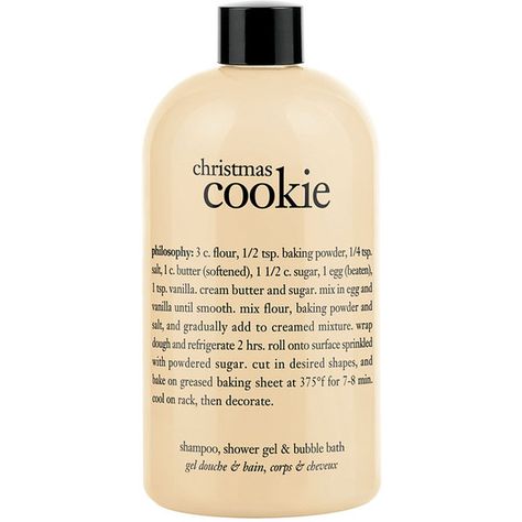 Philosophy 'christmas Cookie' Shampoo, Shower Gel & Bubble Bath ($12) ❤ liked on Polyvore featuring beauty products, bath & body products, body cleansers, beauty, makeup, fillers, christmas, philosophy and bubble bath Christmas Philosophy, Christmas Lotion, Body Shop Christmas, Philosophy Shower Gel, Bath Gel, Pink Christmas Decorations, Bath And Body Care, Body Cleanser, Birthday Wishlist