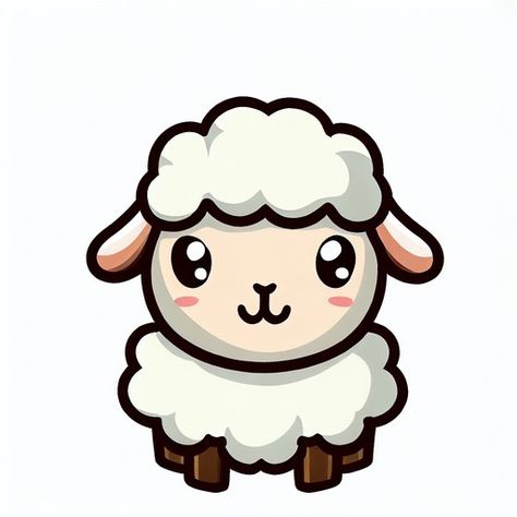 Cute sheep cartoon icon illustration Cute Animals Cartoon, Cartoon Doodles, Felt Sheep, Animals Cartoon, Cute Sheep, Cute Hedgehog, Easy Drawing, Cartoon Icons, Cute Doodles