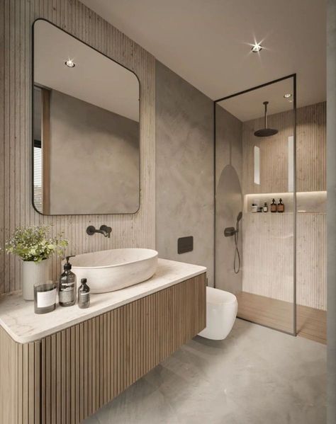 Bathroom Inspo Interior Design, Minimalist Bathroom Design, Small Bathroom Interior, Washroom Design, Bathroom Design Inspiration, Bathroom Design Decor, Toilet Design, Bathroom Inspiration Decor, Small Bathroom Design