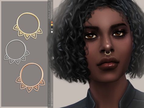 sugar owl's Jaala septum Sims 4 Septum, Male Piercings, Men's Piercings, Sims 4 Piercings, Surreal Tattoo, Medusa Piercing, Full Body Tattoo, Sims 4 Downloads, Spring Earrings