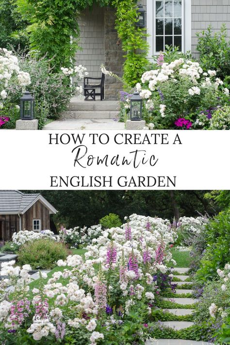 Have you ever wanted to learn how to create your very own beautiful romantic English Gardens? Learn how to plan out your very own English Garden. In this post we are sharing our process of from start to finish. Transform you current garden into a beauitiful oasis with much hastle. Save this to your board for later. Small English Garden, Sanctuary Home Decor, Sanctuary Home, Garden Sanctuary, French Country Garden, Magic Garden, English Cottage Garden, English Country Gardens, Cottage Gardens