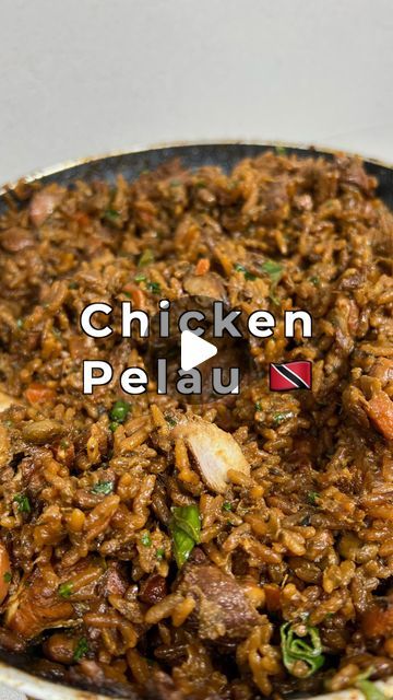 Pelau Recipe Trinidad, Chicken Pelau Recipe, Pelau Recipe, Chicken And Yellow Rice Recipe, Chicken Pelau, Boneless And Skinless Chicken Thighs, Chicken And Yellow Rice, Green Seasoning, Yellow Rice Recipes