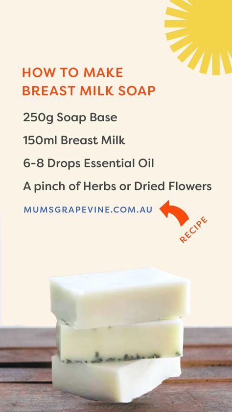 Step By Step Guide To Making Breast Milk Soap Breastmilk Soap Diy, Breastmilk Salve Recipe, Breast Milk Soap Recipe Easy, How To Make Breastmilk Soap, Diy Breastmilk Soap, Breastmilk Soap Recipe, Breast Milk Bath, Breast Milk Soap Recipe, Breastmilk Lotion