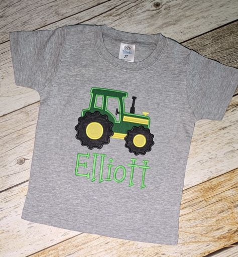 Farm Birthday Shirt, Tractor Birthday Party, Tractor Party, 2nd Birthday Party For Boys, Personalized Birthday Shirts, Tractor Birthday, Rainbow Shirt, Shower Stuff, 3rd Party