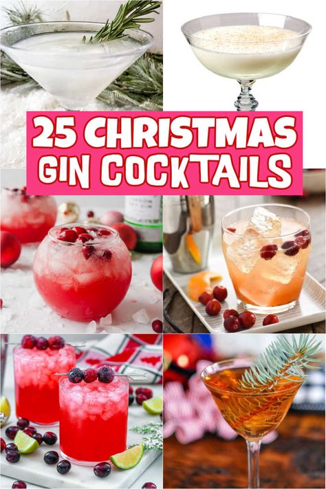 If you are looking for festive gin cocktails, make one of these Christmas Gin Cocktails. They are easily to make and are so delicious. Choose from 25 different cocktail recipes to make a signature drink for the holidays. Mix alcohol with cranberry juice, fresh orange juice, and rosemary simple syrup. #christmasonadime #christmasgincocktails #gincocktails Christmas Gin Cocktails, Elderflower Recipes, Pom Juice, Ginger Beer Cocktail, Gin Fizz Cocktail, Christmas Gin, Rosemary Simple Syrup, Christmas Cookbook, Sparkling Cocktail