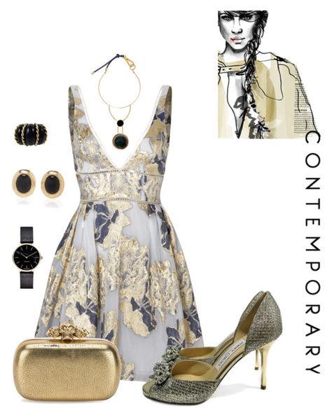 "More than a Nightcap" by scope-stilettos ❤ liked on Polyvore featuring Notte by Marchesa, Jimmy Choo, Alexander McQueen, Marni, Oscar de la Renta and Myku Flower Dress Design, Floral Cocktail Dress, Metallic Dress, Looks Chic, Mode Inspo, Marchesa, Mode Inspiration, Fancy Dresses, Featuring Dress