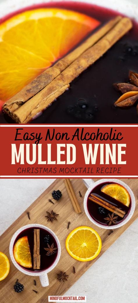 Simple: this virgin Mulled Wine recipe is oh so easy to make - you really can't mess it up! Just pop all the ingredients in a slow cooker or saucepan and turn it on. Wait awhile and you're ready to go. Mulled Wine Slow Cooker, Winter Mocktail, Non Alcoholic Mulled Wine, Christmas Mocktails, Easy Mocktails, Alcohol Free Wine, Mulled Wine Recipe, Wine Alcohol, Wine Recipe