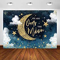 Check this out! Moon Baby Shower Ideas, Baby Shower Elegante, Diy Backdrop Stand, Fancy Baby Shower, Moon Stars Baby Shower, Shower Vibes, Decor For Events, We Are Over The Moon, Stars Baby Shower