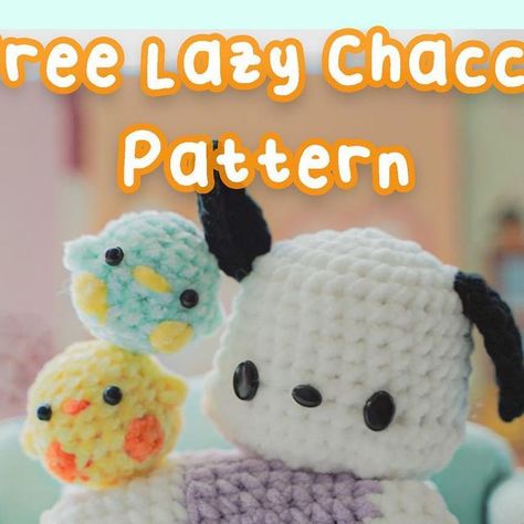 Pochacco Crochet Pattern Free, Pompompurin Crochet Free Pattern, Crochet Pochacco Free Pattern, Free Sanrio Crochet Patterns, Boba Crochet Pattern Free, Pochacco Crochet Pattern, Sanrio Crochet Pattern, Sanrio Crochet Free Pattern, Crochet Pochacco