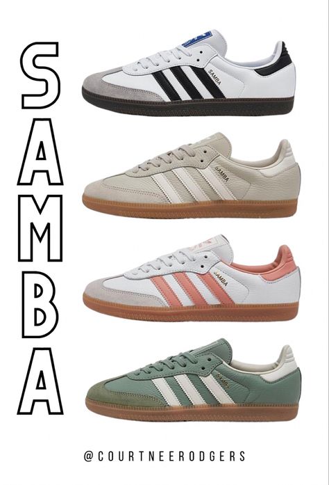 Adidas Samba, Adidas Sneakers, Mom Style Samba Adidas Women, Adidas Sneaker Samba, Women’s Adidas Sneakers, Adidas Samba Peach Outfit, Adidas Samba Colors, Addidas Shoes Samba, Adidas Shoes Samba Green, Sambas Adidas Women, Sneakers Trending