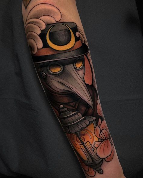 Plague Doctor Tattoo, Doctor Tattoo, Traditional Ideas, Chest Tattoos, Flash Sheet, Plague Doctor, Neo Traditional, Tattoos Ideas, Chest Tattoo