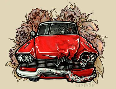 Car Songs, Horror Movie Tattoos, Evil Tattoos, Movie Tattoo, Movie Tattoos, Movie Cars, Plymouth Fury, Just For Me, Cars Movie