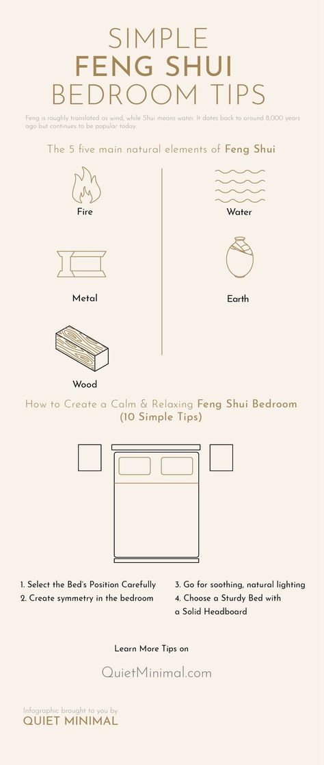 Although it has its roots in spiritual practice, anyone can benefit from feng shui rules. You can refresh your bedroom space with a feng shui bedroom Bed Positioning In Bedroom, Good Feng Shui Bedroom Layout, Feng Shui Headboard, Feng Shui Bed, Feng Shui Bedroom Layout, Feng Shui Interior Design, Feng Shui Front Door, Feng Shui Your Bedroom, Feng Shui Bedroom Tips