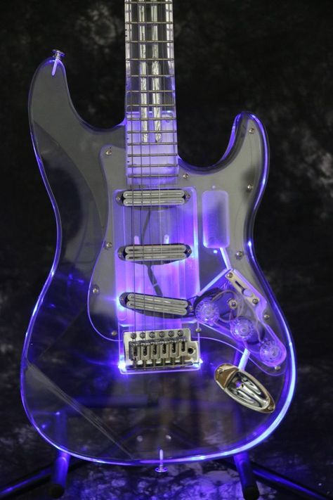 Led Light, Electric Guitar, Guitar, Led, Blue