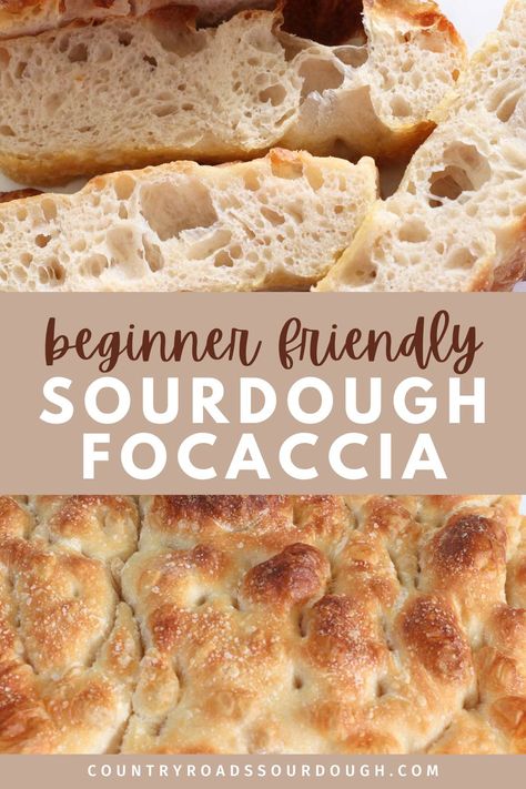 This easy Sourdough Focaccia recipe is perfect for beginners! Naturally leavened with wild yeast from a sourdough starter, it requires no kneading and can be made in a simple 9x13 pan. Whether you top it with your favorite ingredients or enjoy it plain, this one-day focaccia comes together quickly and doesn’t require a Dutch oven. Follow the step-by-step instructions for a perfectly crispy crust and soft, flavorful center. A simple, same-day bread recipe for any occasion! Sourdough Bread No Knead, Step By Step Sourdough Bread Recipe, Same Day Focaccia Bread Sourdough, What To Bake With Sourdough Starter, Sourdough Starter Recipe For Beginners, Easy Same Day Sourdough Recipes, Sourdough Foccacia Recipe With Discard, Sour Dough Faccocia, Foccacia Bread Sourdough Starter