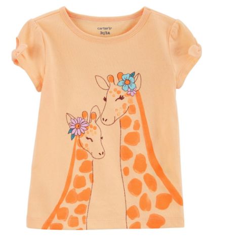 Crafted In Lightweight Jersey With A Cute Print, This Short-Sleeve Tee Is Perfect For Your Little Cutie. Features: Short Sleeves Ribbed Neckline Fabric & Care: 100% Cotton Lightweight Jersey Imported Machine Washable Giraffe Graphic, Carters Size Chart, Baby Orange, Christmas Jammies, Girls Graphic Tee, Baby Giraffe, Baby T Shirts, Carters Baby