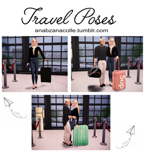 Simstagram Poses, Fred Perry Bag, Travel Poses, Sim4 Cc, Sims 4 Couple Poses, Sims Poses, Ts4 Poses, Wigs Color, 4 Family