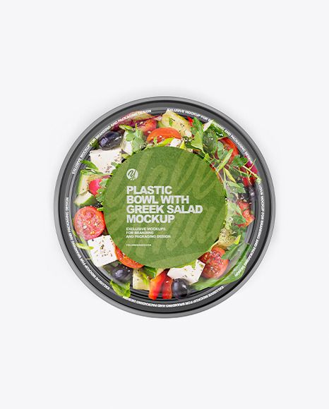 Plastic Bowl With Greek Salad Mockup. Present your design on this mockup. Includes special layers and smart objects for your creative works. Tags: box,container,delivery,dinner,european food,fast-food,food,food delivery,food packaging,greek salad,groceries,healthy food,kitchen with delivery,kraft,label,lettuce,lunch,packaging,paper,plastic,plastic bag,plastic bowl,plastic cap,plastic cup,prepared food,salad. #mockup #psdmockup #brandmockup #yellowimages Salad Boxes Lunch, Salad Packing Design, Salad Bowl Packaging, Salad Box Packaging, Salad Packaging Design, Lunch Packaging, Fresh Food Packaging, Dessert Packaging Design, Food Delivery Packaging