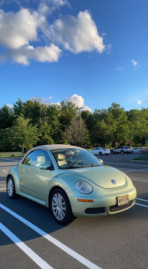 Teal Volkswagen Beetle, Volkswagen Bettle Custom, Volkswagen Bug Convertible, Volkswagen Convertible Beetles, Beetle Bug Car Aesthetic, Convertable Beetle Volkswagen, Vw Beetle Green, Volkswagen Bug Aesthetic, Vw Bug Aesthetic