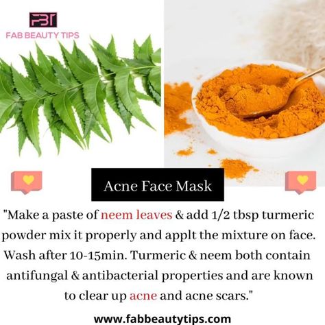 Rashmi Indulkar on Instagram: “Beauty Tips: " Turmeric and Neem face pack for acne. . . Turmeric and neem have been used in Indian households as a face pack since before…” Neem Face Pack Clear Skin, Neem Face Pack For Acne, Neem Face Mask, Face Pack For Acne, Neem Face Pack, Turmeric Face Pack, Clear Skin Routine, Clear Skin Fast, Spicy Snacks Recipes