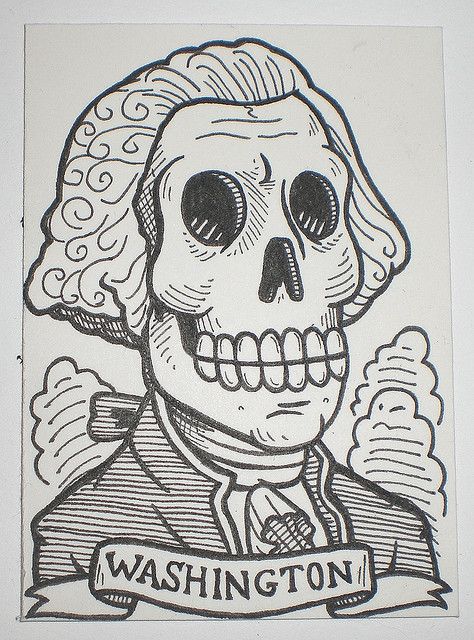 George Washington Skeleton George Washington Tattoo, Washington Tattoo, Skull Sketch, Presidents Day, George Washington, Future Tattoos, Skull Tattoo, Washington, Book Worth Reading