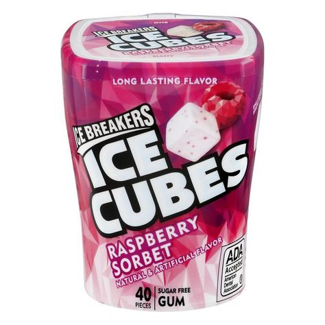 Ice Breakers Gum, Ice Cubes Gum, Rare Candy, Gum Flavors, Flavor Ice, Raspberry Sorbet, Junk Food Snacks, Online Delivery, Sour Candy