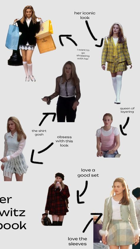 #clueless #cherhorowitz #fashion #fashioninspo #fashionaesthetic #fashioncollage #fashionicon #fashionmoodboard #style #styleinspo #aliciasilverstone Cher Outfits Clueless, Clueless Outfits Inspiration, Cher Horowitz Outfit, Cher Clueless Outfit, Cher Looks, Clueless Cher, Cher Outfits, Cher Clueless, Clueless Fashion