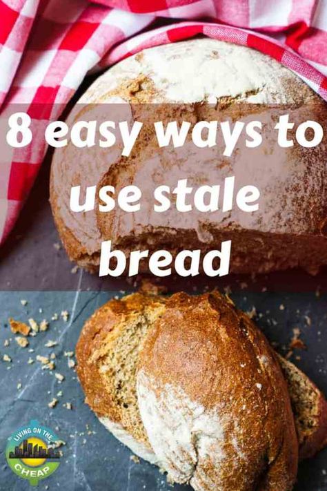 8 easy ways to use stale bread - Living On The Cheap Stale Italian Bread Recipes, What To Do With Old Bread, French Bread Appetizers, Recipes With Old Bread, Bread Recipe Ideas, Stale Bread Recipes, Leftover Bread Recipes, Banana Chocolate Chip Bars, Italian Bread Recipes