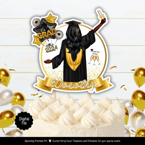 Graduation Cake Topper Printable, Free 12pcs Graduation Cupcake Topper Printable, Gold Cake Topper Circle, Free Customize, Digital Download Graduation Cake Toppers Free Printable, Cake Topper Printable, Graduation Cake Topper, Graduation Cupcake Toppers, Graduation Cake Toppers, Gold Cake Topper, Graduation Cupcakes, Cupcake Toppers Printable, Custom Party Favors