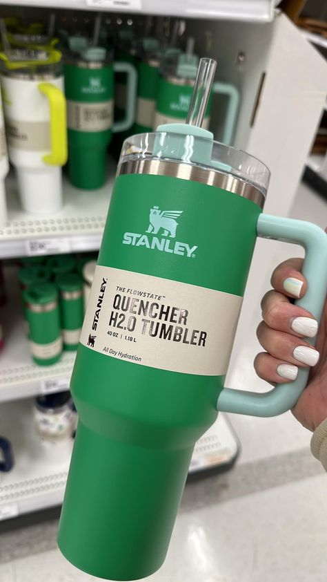 Savannah K - This Stanley cup is teaching us a MULTI... Green Stanley Cup, Green Stanley, Alcohol Bottle Decorations, Stanley Water Bottle, Stanley Products, Trendy Water Bottles, Nurse Inspiration, Real Christmas, Cute Water Bottles