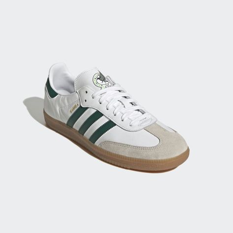 adidas Samba Mexico Shoes - White | Men's Lifestyle | adidas US Mexico Shoes, Samba Shoes, Adidas Samba Og, Samba Og, Sporty And Rich, Mens Lifestyle, Newest Jordans, Adidas Samba Sneakers, Green Shoes