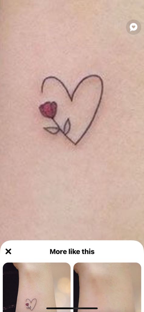 Tulip Heart Tattoo, Tulip Tattoo, Girls Tattoo, Mom Tattoo, Sister Tattoos, Mom Tattoos, Tattoo Inspo, Girl Mom, Heart Tattoo