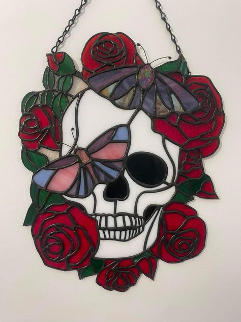 Skeleton Hand Rose, Hand Rose, Glass Inspiration, Stained Glass Crafts, Skeleton Hand, Glass Crafts, Skeleton, Stained Glass, Glass Art