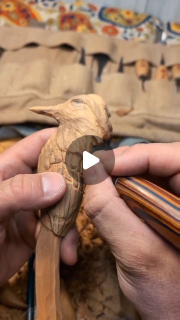 Tom Wilkinson on Instagram: "Part 3 of the whimsical cottage scene..The Bird!  #carving #woodcarving #birding #backyardbirds #njart #njartist" Whimsical Carvings, Bird Carving Patterns, Whittling Patterns, Tom Wilkinson, Wooden Garden Gate, Wood Carving Art Sculpture, Carved Wooden Animals, Whittling Projects, Whimsical Cottage